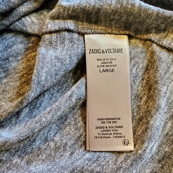 Zadig & Zoltaire Walk Flock Amour 150th Anniversary Tee - Large NWT - Picture 8 of 8